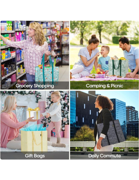 Bolsas de Compras Reutilizables Baleine 4 Pk Paseo Primavera