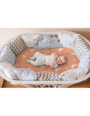 Juego de 4 Sábanas Ajustadas para Cuna Jola Boho Neutro