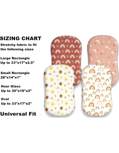 Juego de 4 Sábanas Ajustadas para Cuna Jola Boho Neutro