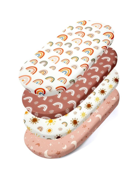 Juego de 4 Sábanas Ajustadas para Cuna Jola Boho Neutro