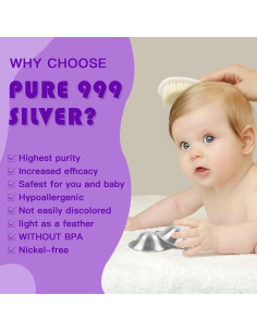 Tazas de Lactancia de Plata 999 Momuro - Tamaño Regular 2