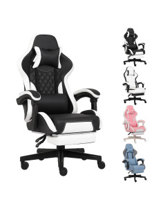 Silla de Juego Ergonómica Opiesit 300 con Reposapiés y Soporte Lumbar