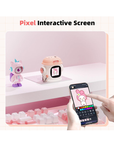 Cargador Divoom Dipow 65W USB-C Rápido 3 Puertos Rosa