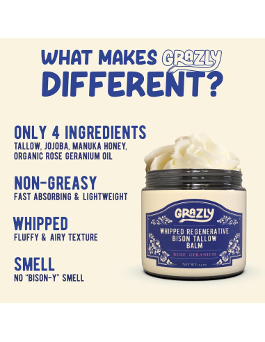 Bálsamo Hidratante Facial Orgánico Grazly 70.87g - Sebo de Bisonte