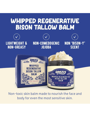 Bálsamo Hidratante Facial Orgánico Grazly 70.87g - Sebo de Bisonte