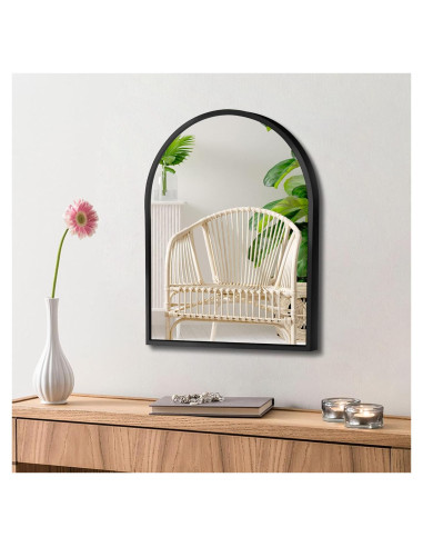 Espejo Arqueado Negro MYlovelylands 25.4x33 cm Decorativo