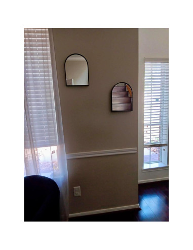 Espejo Arqueado Negro MYlovelylands 25.4x33 cm Decorativo