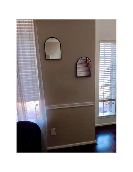 Espejo Arqueado Negro MYlovelylands 25.4x33 cm Decorativo