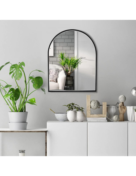 Espejo Arqueado Negro MYlovelylands 25.4x33 cm Decorativo