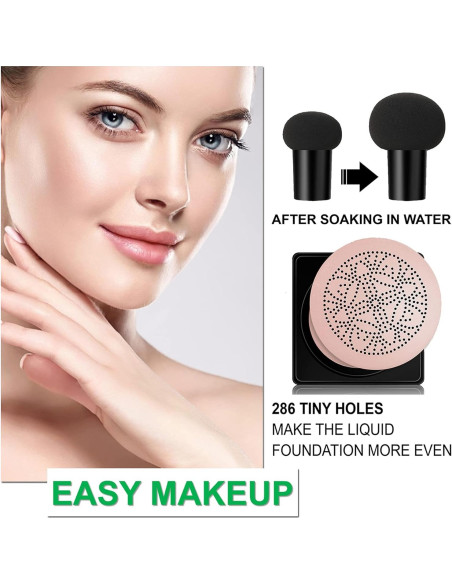 Base de Maquillaje CC Cream AWCCXMYM Marfil 120g con Esponja