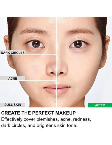 Base de Maquillaje CC Cream AWCCXMYM Marfil 120g con Esponja