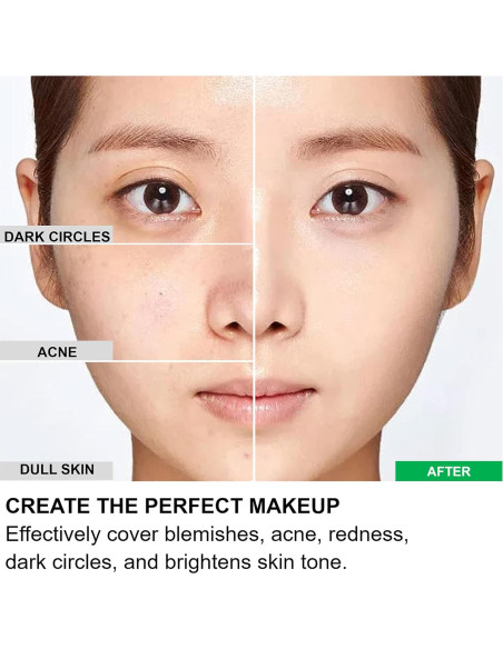 Base de Maquillaje CC Cream AWCCXMYM Marfil 120g con Esponja