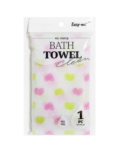 Toalla de Ducha Exfoliante Corazón EASY WELL 20.3x7.6 cm
