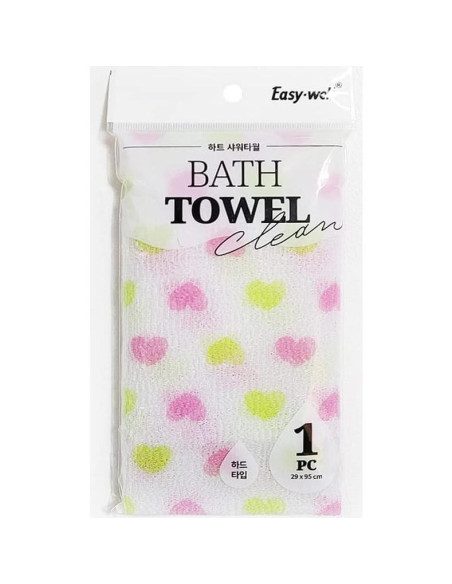 Toalla de Ducha Exfoliante Corazón EASY WELL 20.3x7.6 cm
