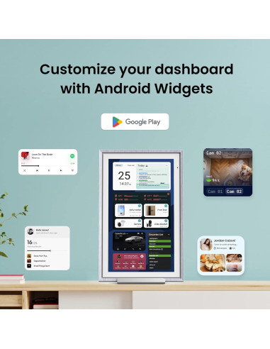 Calendario Digital ApoloSign 15.6" Madera Gris con Google Play