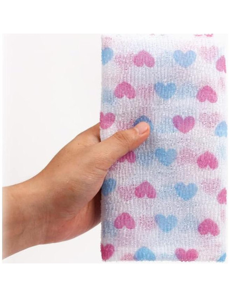 Toalla de Ducha Exfoliante Corazón EASY WELL 20.3x7.6 cm