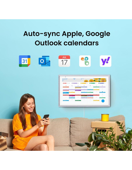 Calendario Digital ApoloSign 15.6" Madera Gris con Google Play