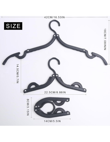 Perchas Plegables Indistar 6pcs Azul Menta para Viaje