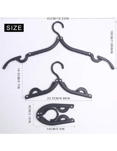 Perchas Plegables Indistar 6pcs Azul Menta para Viaje