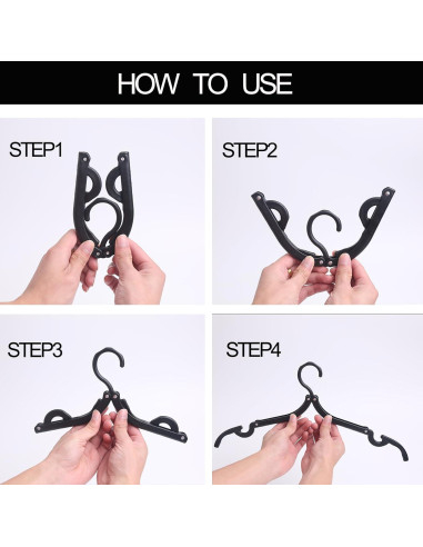 Perchas Plegables Indistar 6pcs Azul Menta para Viaje