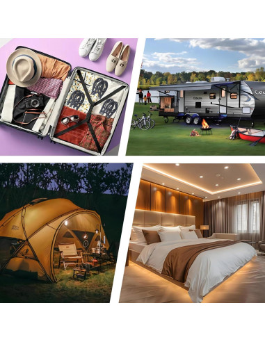 Perchas Plegables Indistar 6pcs Azul Menta para Viaje