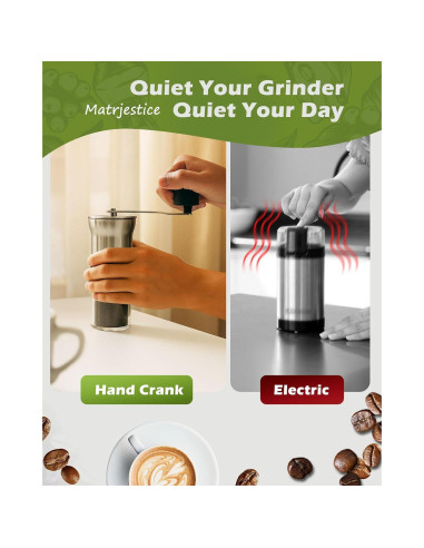 Molino de Café Manual Matrjestice Acero Inoxidable 31.7g