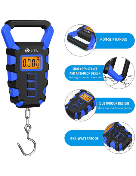 Báscula Digital de Pesca Ankilo 50kg con Cinta Métrica 96.5cm