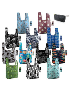 BeeGreen 12 Bolsas de Compras Reutilizables Plegables 22.68 kg