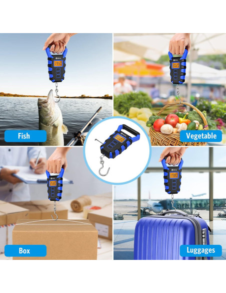 Báscula Digital de Pesca Ankilo 50kg con Cinta Métrica 96.5cm