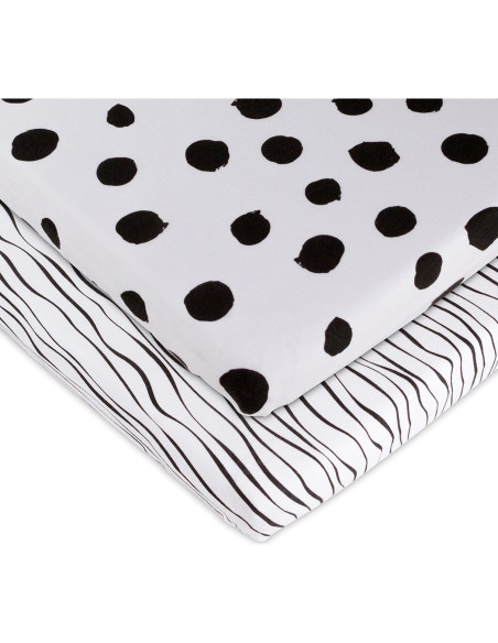 Juego de Sábanas para Cuna Ely's & Co. 100% Algodón Jersey 2 Pzas