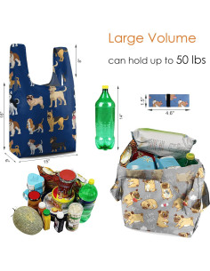 BeeGreen 12 Bolsas de Compras Reutilizables Plegables 22.68 kg 2