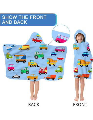 Toalla de Playa con Capucha Bonsai 30x50 cm Microfibra Azul