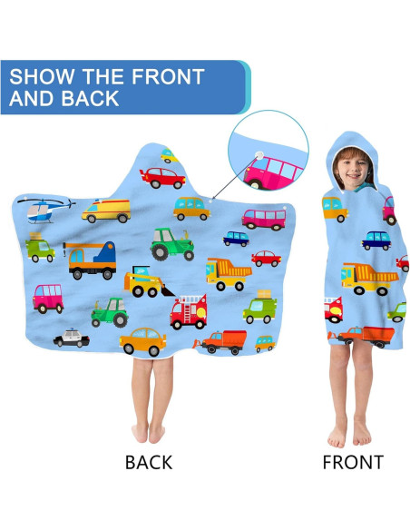 Toalla de Playa con Capucha Bonsai 30x50 cm Microfibra Azul