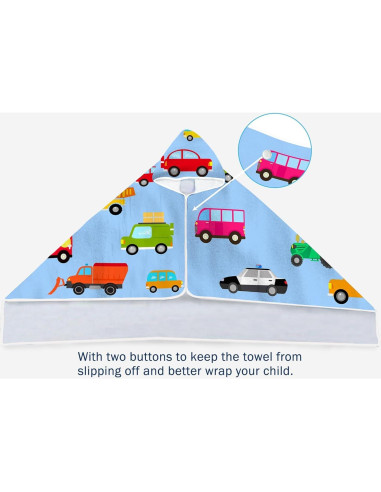 Toalla de Playa con Capucha Bonsai 30x50 cm Microfibra Azul