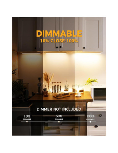 Luz LED de Bajo Gabinete Snyloe 30.48 cm 9W 600LM Regulable