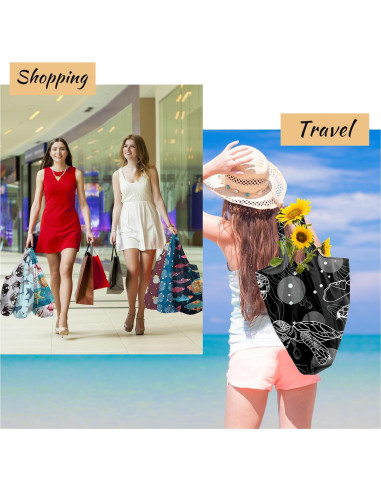 BeeGreen 12 Bolsas de Compras Reutilizables Plegables 22.68 kg