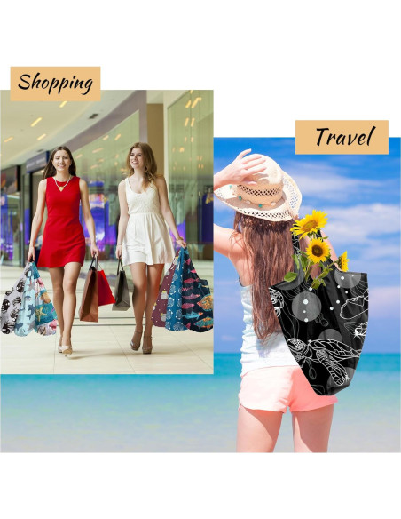 BeeGreen 12 Bolsas de Compras Reutilizables Plegables 22.68 kg