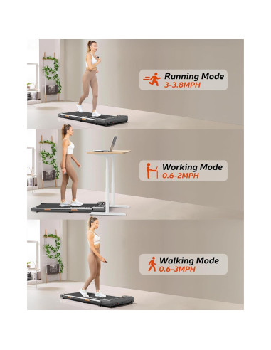 Caminadora Elseluck Bajo Escritorio 2.5HP Pantalla LED 120kg