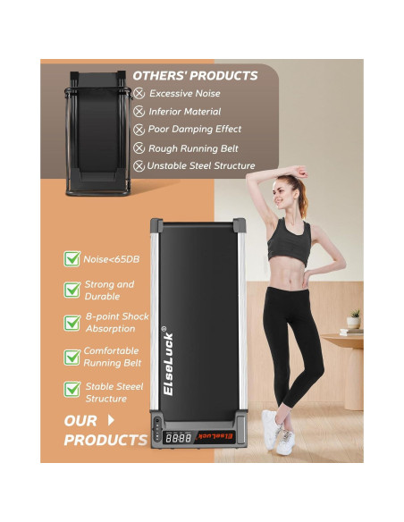 Caminadora Elseluck Bajo Escritorio 2.5HP Pantalla LED 120kg