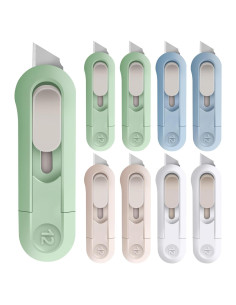 Cuchillos Utilitarios Retráctiles DIYSELF - 8 Paquete, Acero Inoxidable