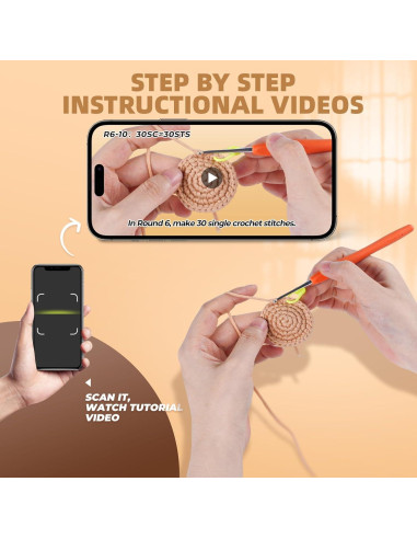 Kit de Crochet para Principiantes MOREJMTT - Hilo y Tutoriales
