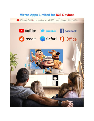 Adaptador Inalámbrico HDMI 4K AT-Mizhi para TV y Proyector