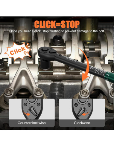 Llave de Torque 1/2" NADOKHI 20-180 lb.pie (27.1-243.8 Nm)