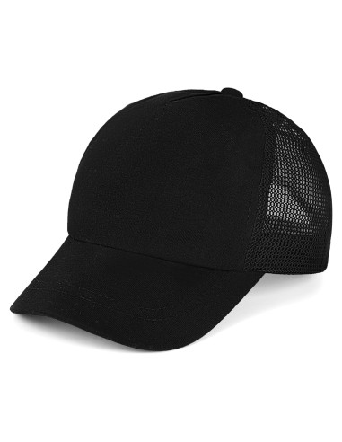 Gorra de béisbol ajustable para bebé 0-12 meses negra