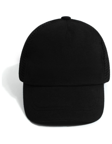 Gorra de béisbol ajustable para bebé 0-12 meses negra