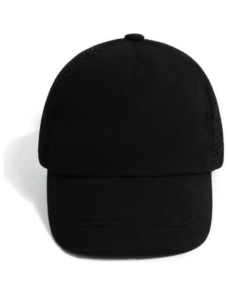 Gorra de béisbol ajustable para bebé 0-12 meses negra