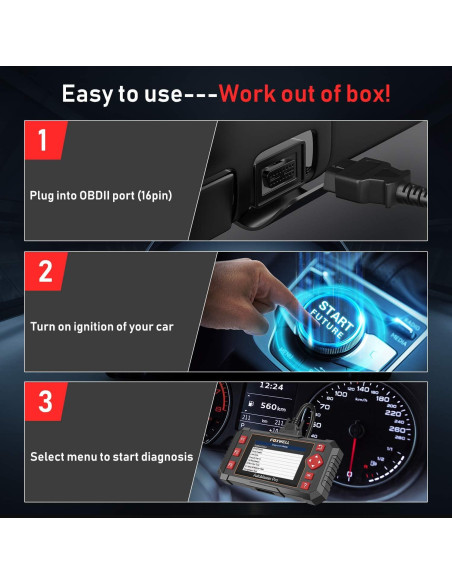 Escáner OBD2 FOXWELL NT604 Elite con Diagnóstico ABS SRS