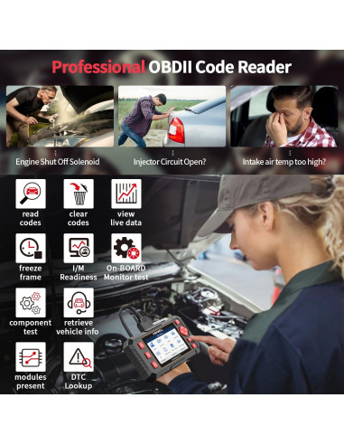 Escáner OBD2 FOXWELL NT604 Elite con Diagnóstico ABS SRS