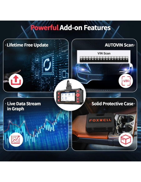 Escáner OBD2 FOXWELL NT604 Elite con Diagnóstico ABS SRS