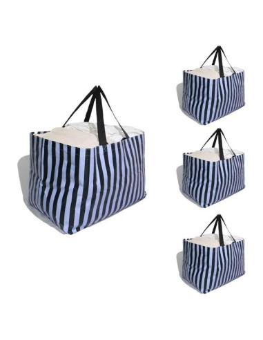 Bolsas de Compras Grandes Reutilizables 4 Pcs - PP Resistente